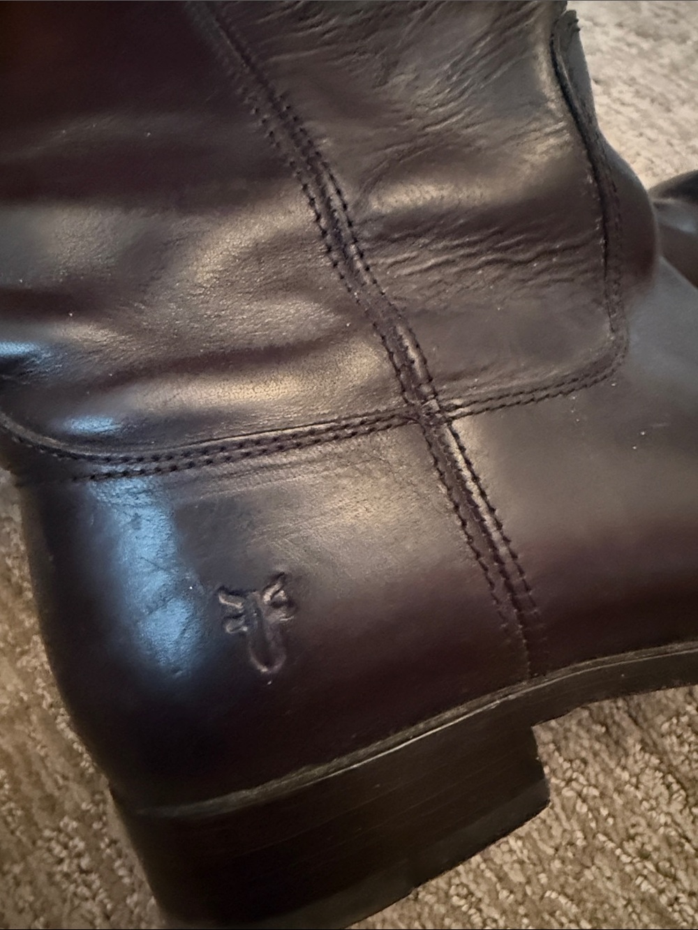 Frye Black Leather Over-the-Knee Riding Boots - Picture 4 of 6